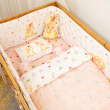 Fluffy The Sheep - Cot Bedding Set With / Without Bumper - Pink