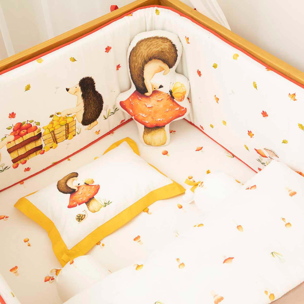 Hoggy The Hedgehog- Baby Hoggy - Cot Bedding Set With / Without Bumper