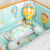 Cappadocia Hot Air Balloons - Cot Bedding Set With/Without Bumper - Mint Green