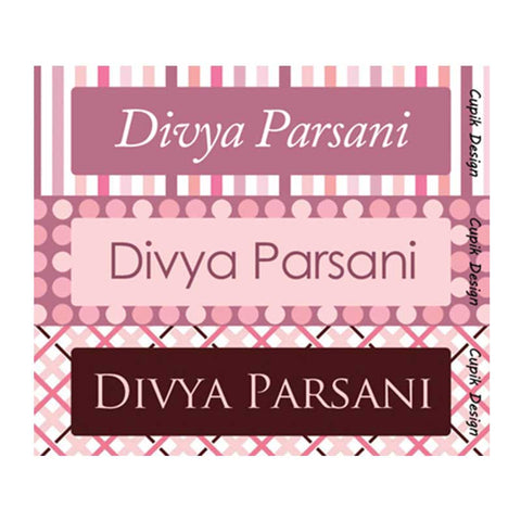 Name Stickers - So Pink, Set of 45