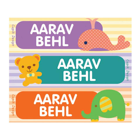 Name Stickers - Baby Animals, Set of 45