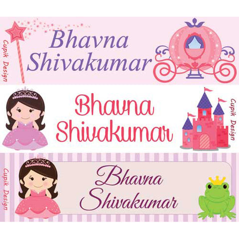 Name Stickers - Princess, Set of 45