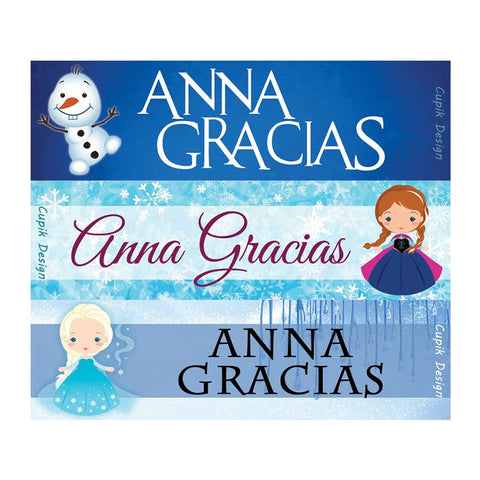 Name Stickers - Frozen, Set of 45