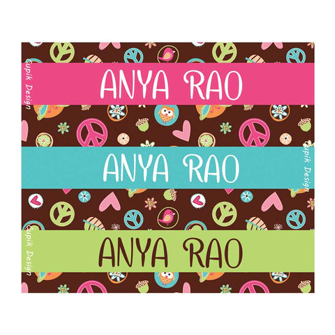 Name Stickers - Peace, Set of 45