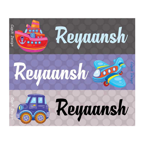 Name Stickers - Transport, Set of 45