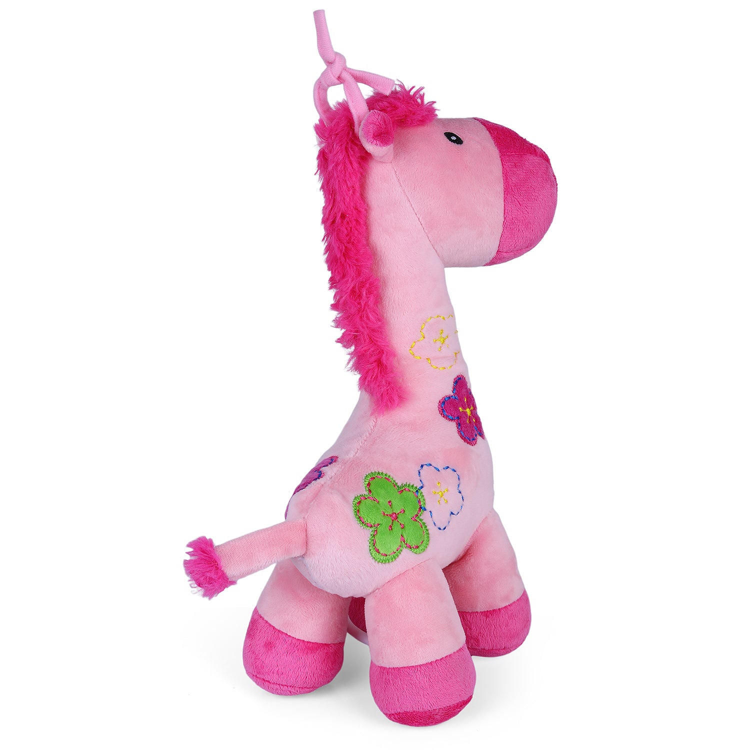 Baby Moo Pony Bed Hanging Musical Pulling Toy - Pink