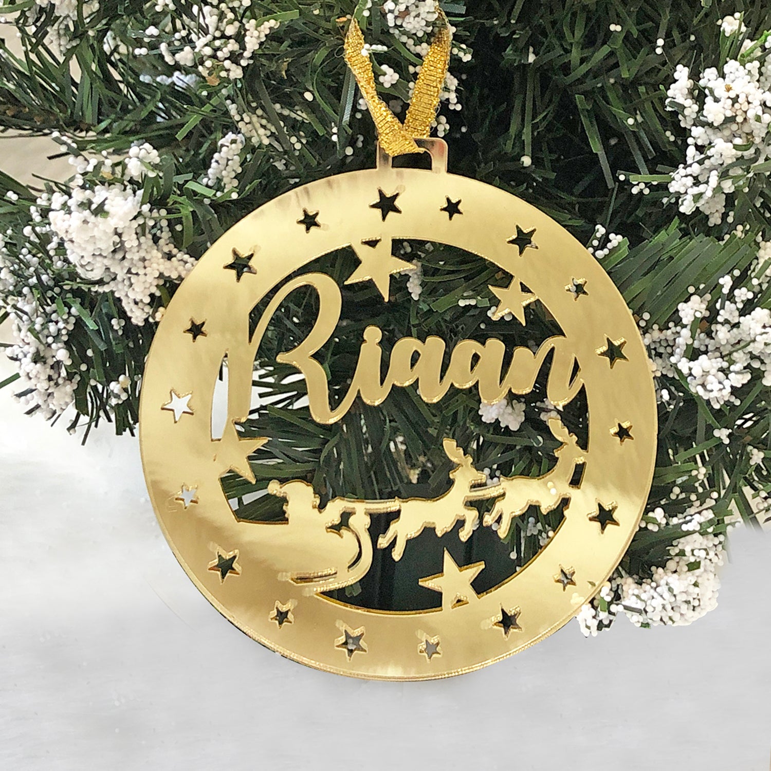 Personalised Christmas Ornament - Santa's Sleigh