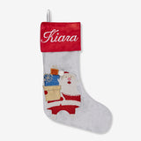 Personalised Santa With Gifts Mini Stocking,