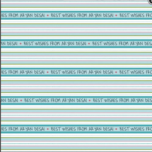 Personalised Wrapping Paper 13x26"  - Striped, Set of 50
