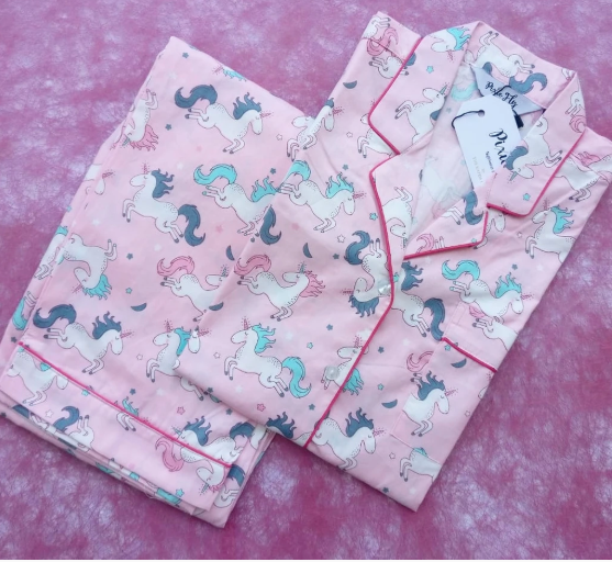 Kid's Pyjama Set - Pink Unicorn