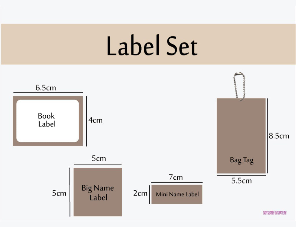 Label Set - I Love Dogs, 146 labels and 2 bag tags