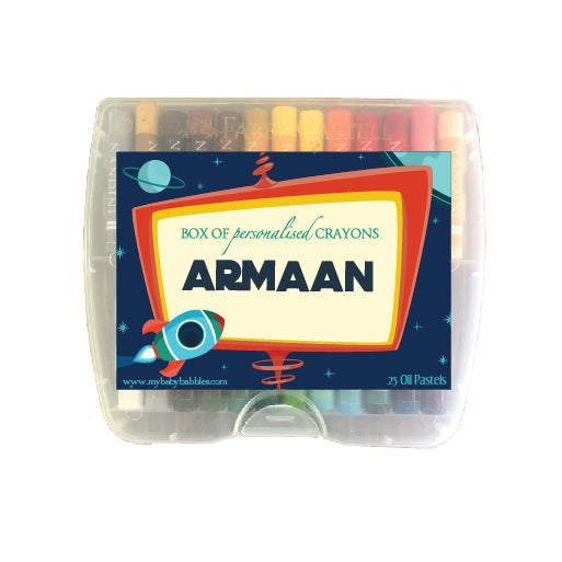Personalised Sketch Book & Crayon Set - Space