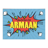 Personalised Sketch Book - Pop Art, Boy