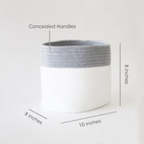 Personalized Storage Basket - Set of  3 - Grey