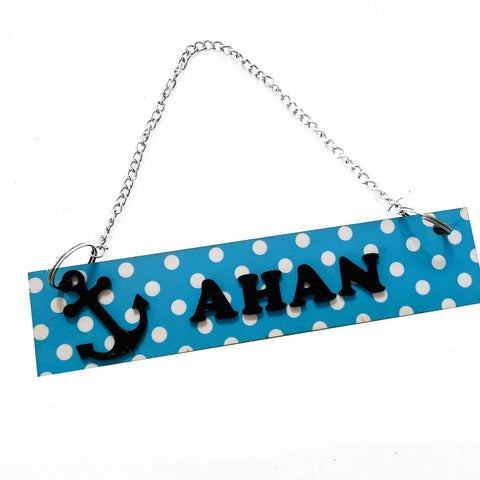 Small Name Board - Anchor Blue