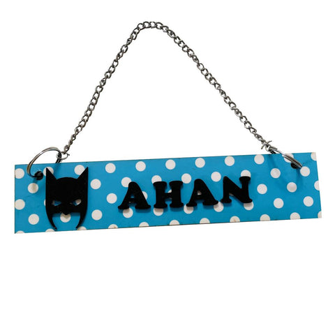 Small Name Board - Batman Blue