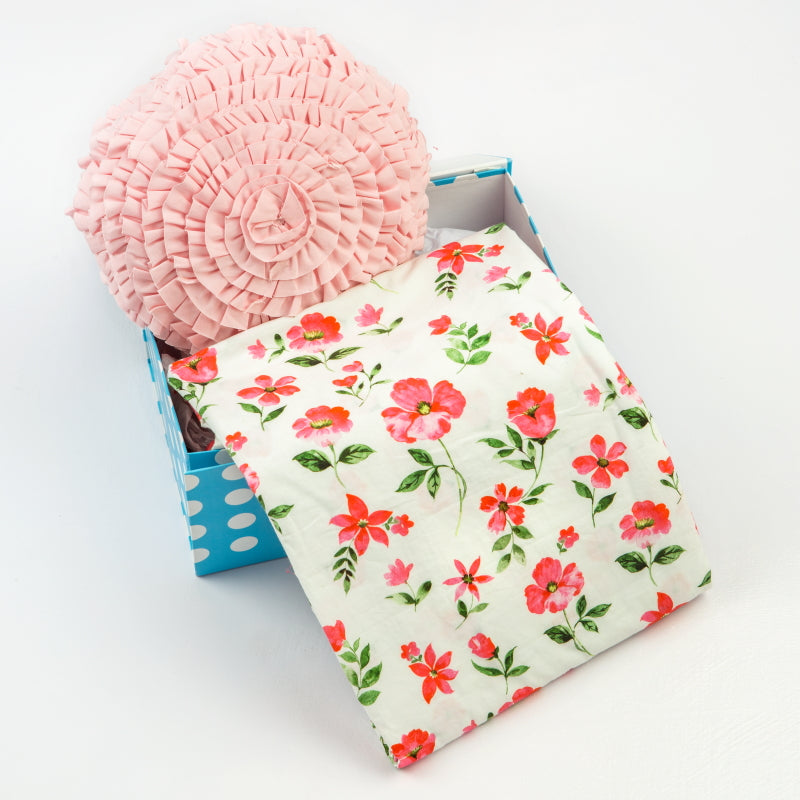 "Snuggle Time" Organic Crib Gift Set (Blossoms)