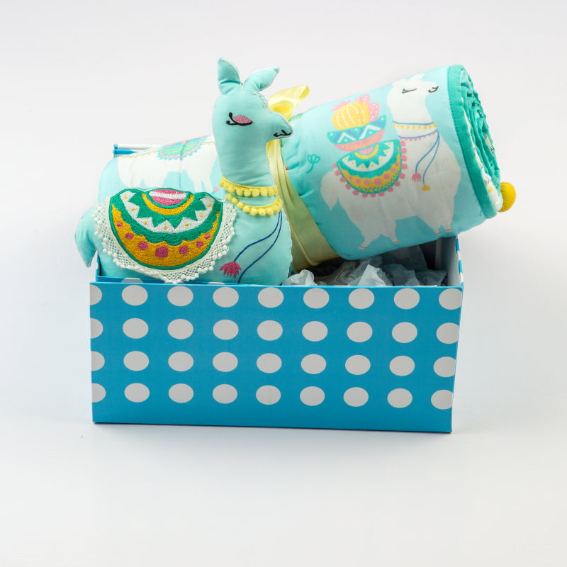 "Snuggle Time" Organic Crib Gift Set (Llama Love)
