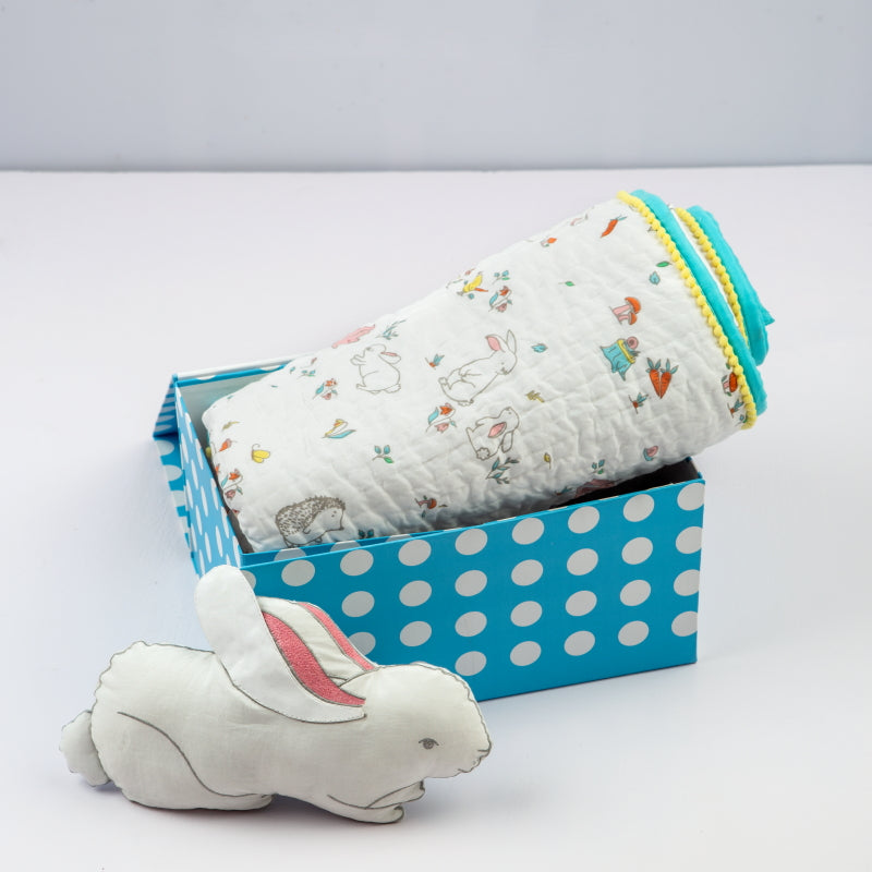 "Snuggle Time" Organic Crib Gift Set (Snuggle Bunny)