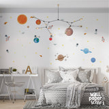 Watercolour Solar System Wall Stickers
