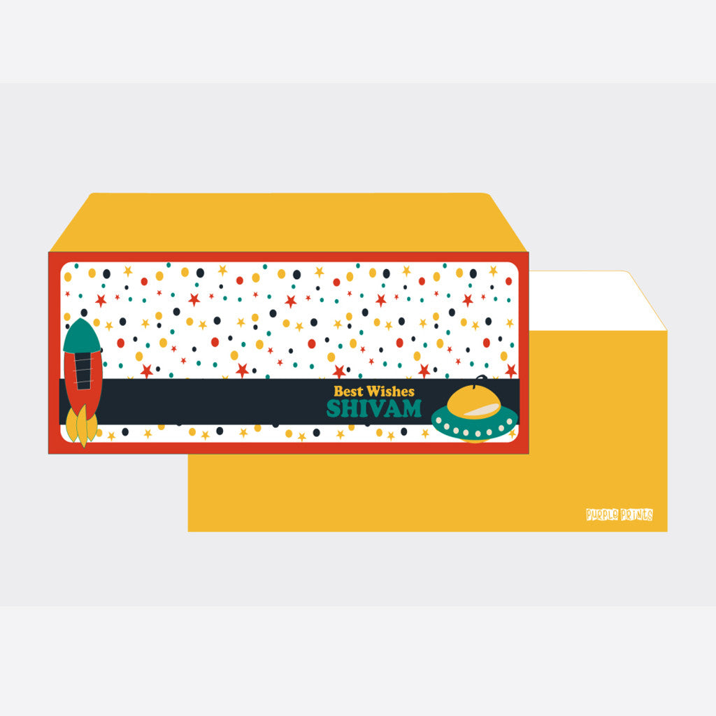 Personalised Envelopes - Space, Set of 24