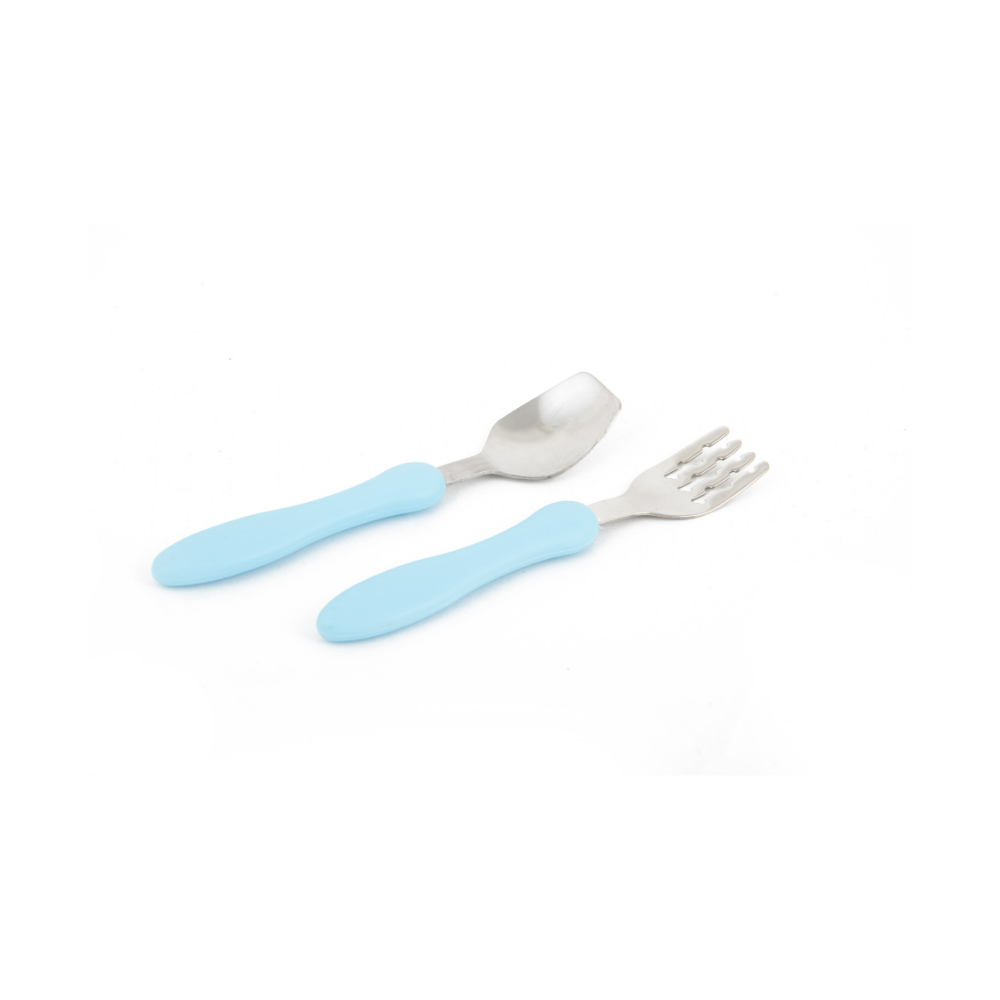 Stainless Steel Spoon And Fork Set( Blue )