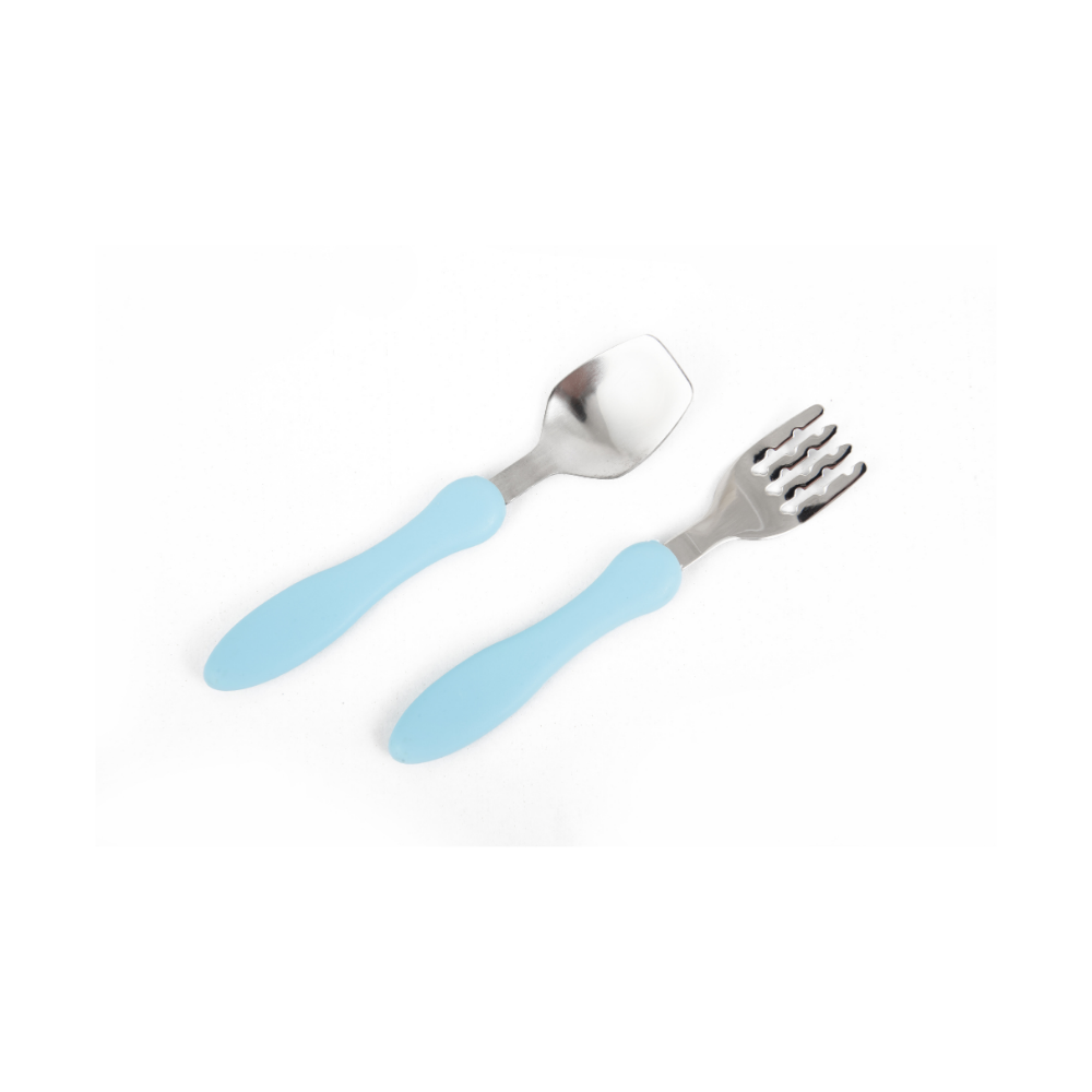 Stainless Steel Spoon And Fork Set( Blue )