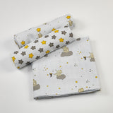 Starry Night Muslin Swaddle Cloths <br> Set of 3