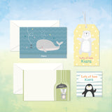 Personalized Stationery Gift Set - Nordic Animal, Set of 24 or 48