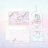 Personalized Stationery Gift Set - Unicorn, Set of 24 or 48