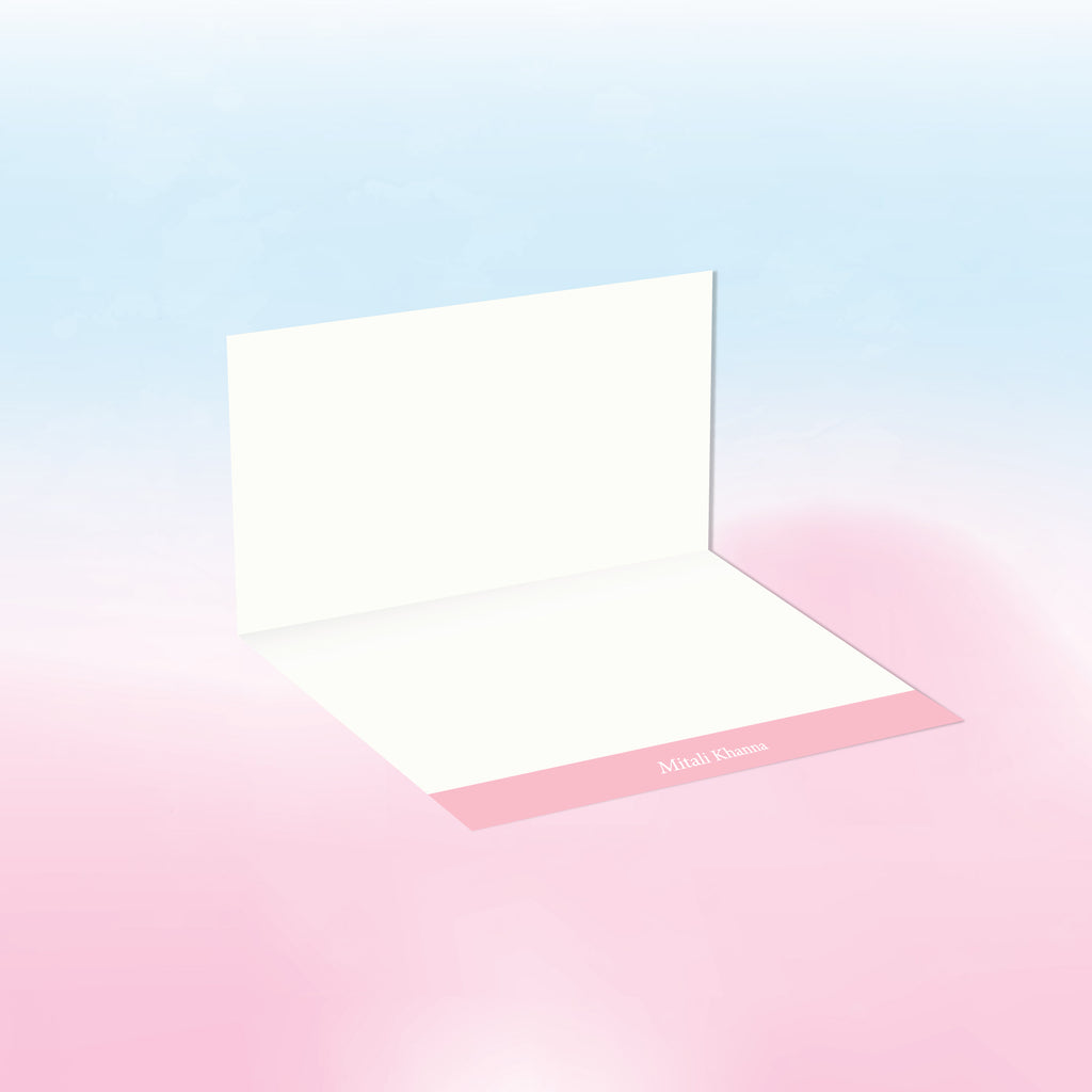 Personalized Stationery Gift Set - Flamingo, Set of 24 or 48