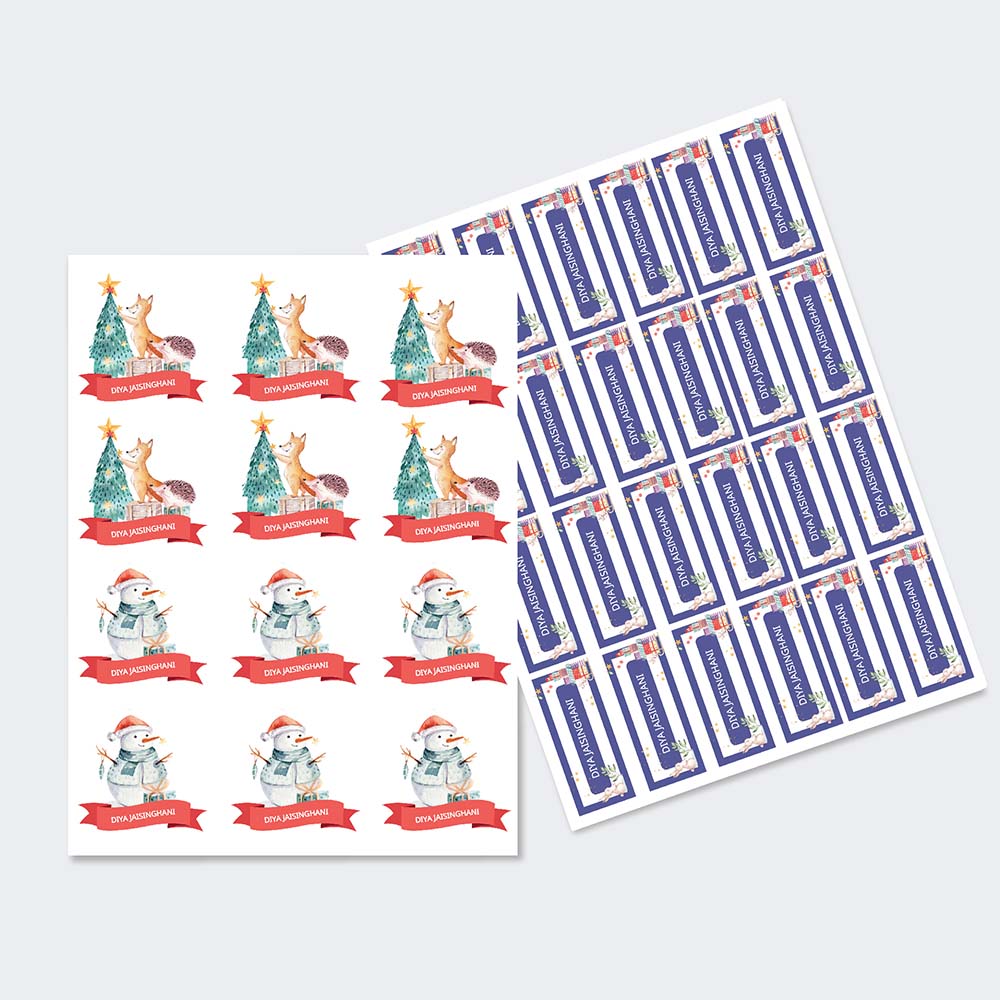 Sticker Sheet - Set of 2 - White Christmas