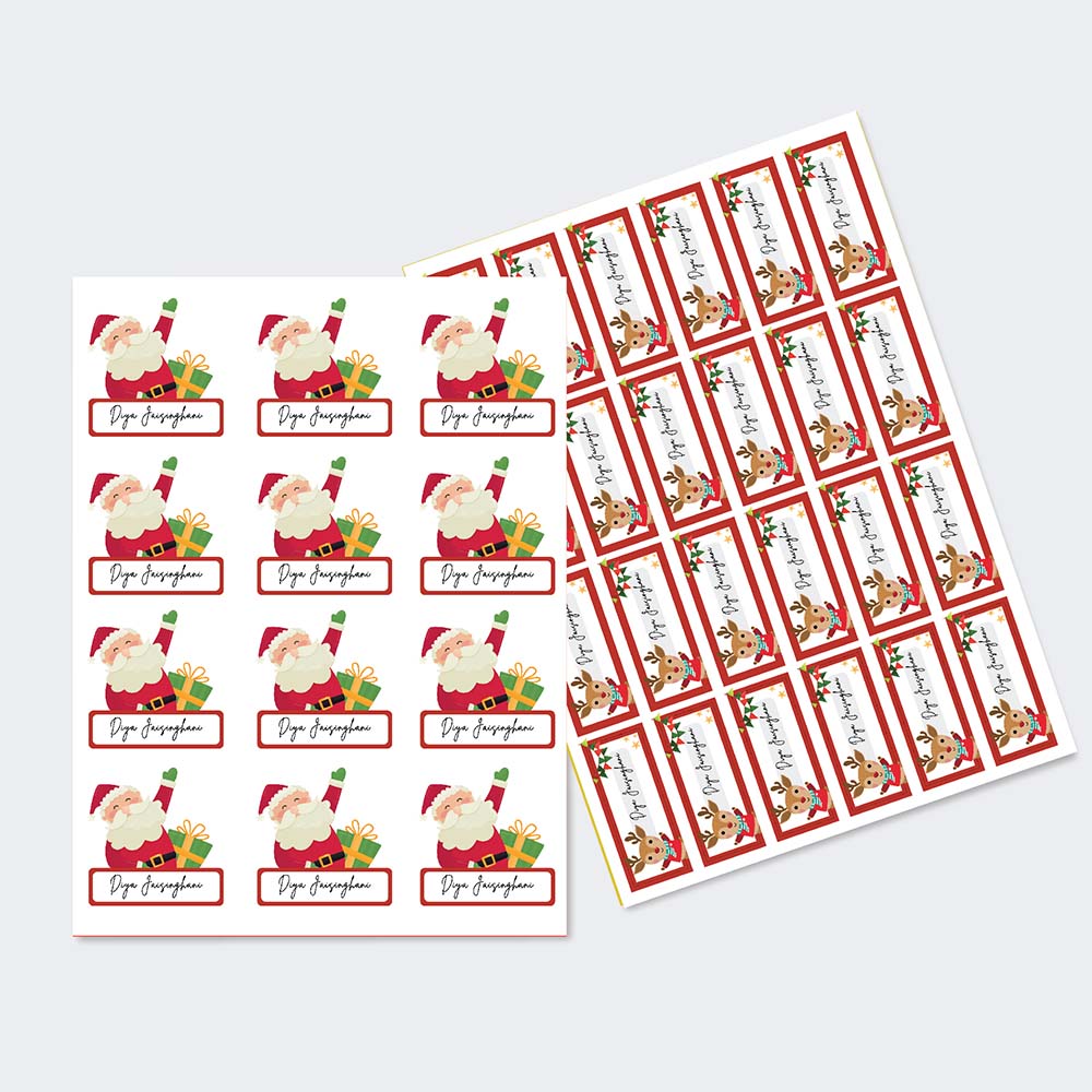 Sticker Sheet - Set of 2 - Red Celebration