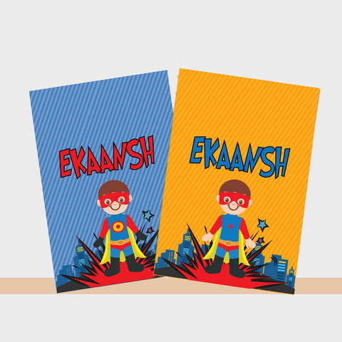 Personalised Notebooks - Superhero, Set of 2