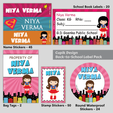Supergirl - Back To School Label Pack