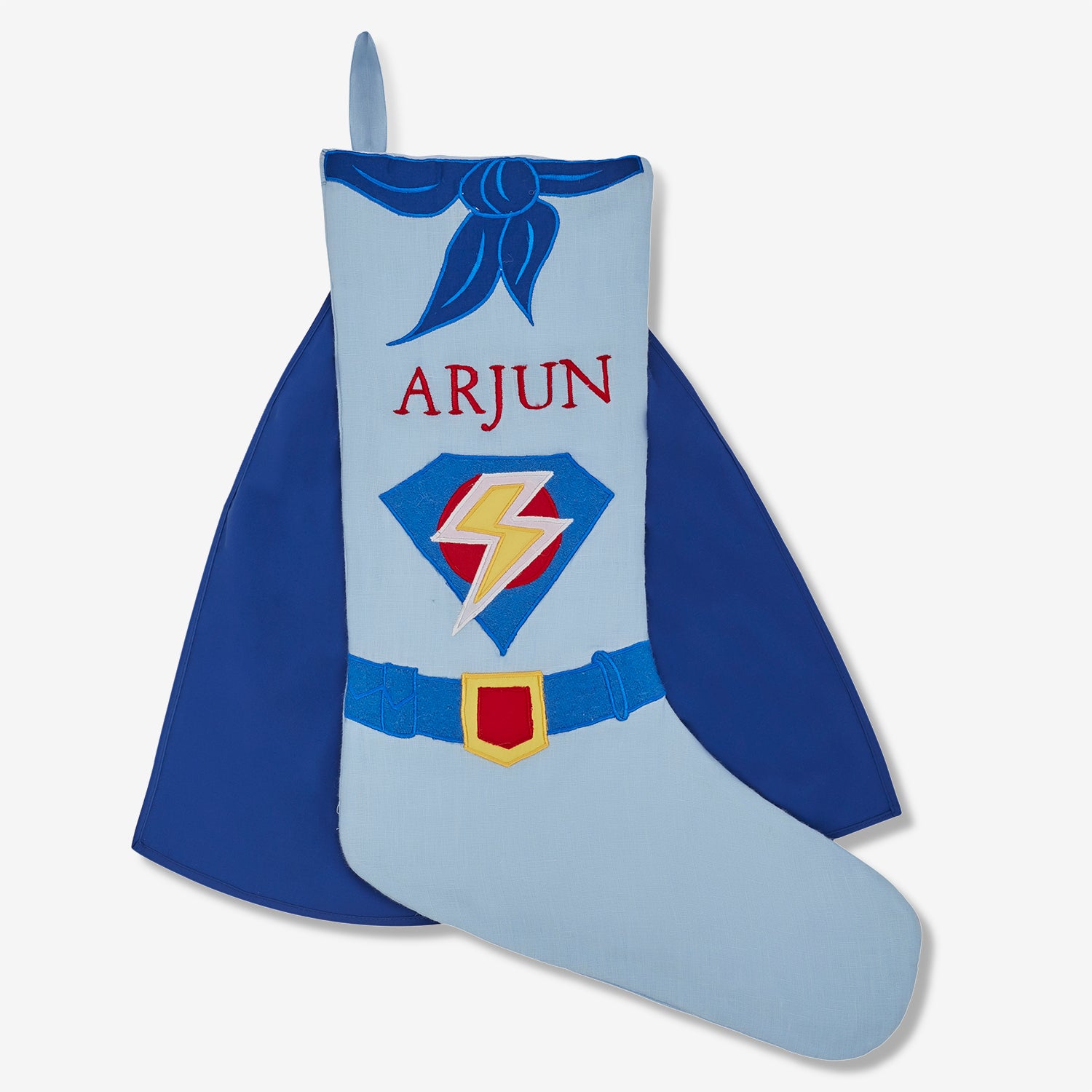 Personalised Superhero Linen Stocking