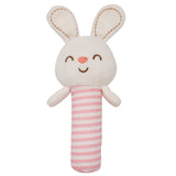 Baby Moo Blushing Bunny White And Pink Handheld Rattle Toy