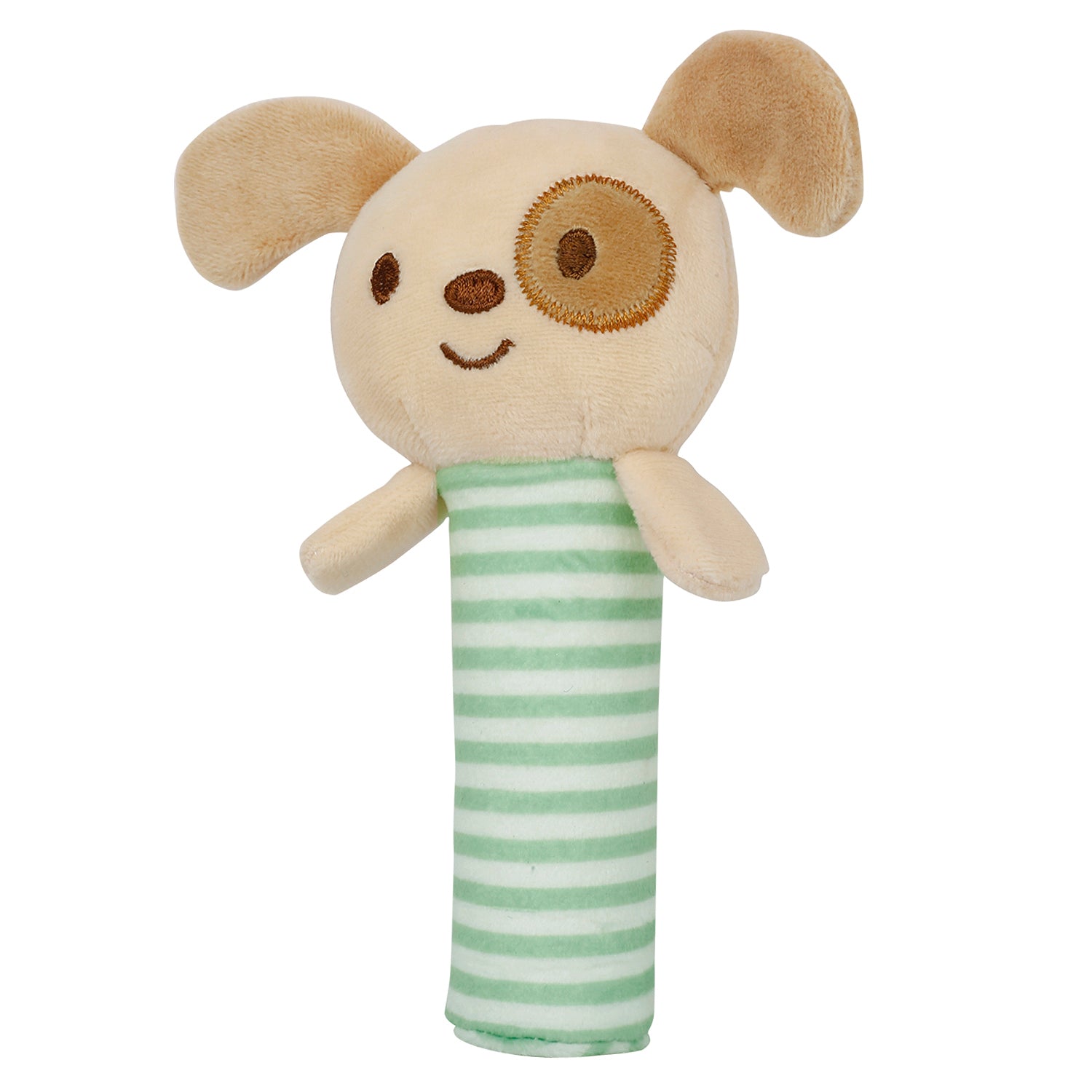 Baby Moo Puppy Love Brown Easy Grip Hand Rattle Toy