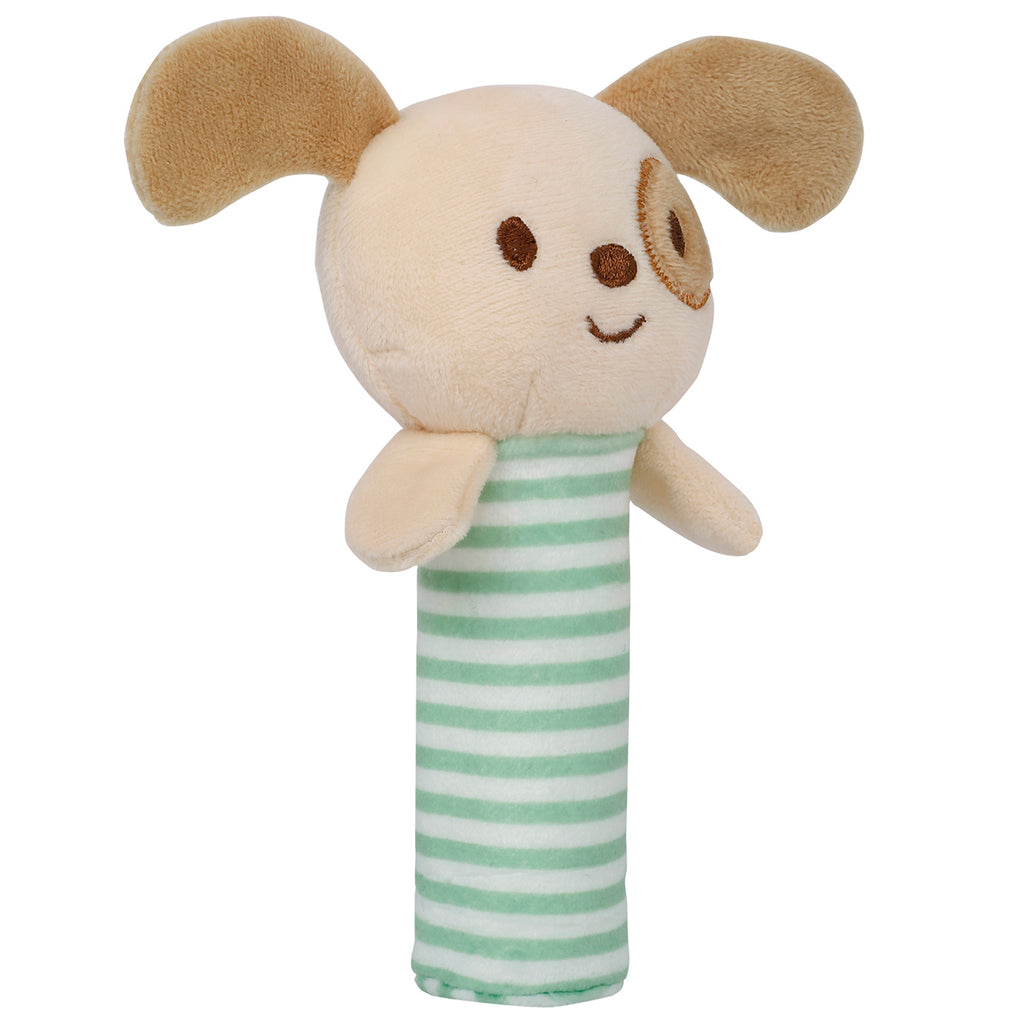 Baby Moo Puppy Love Brown Easy Grip Hand Rattle Toy