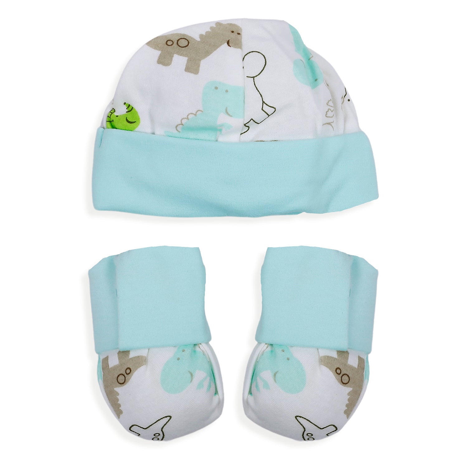 Baby Moo Crocodile Newborn Gift Set 4 Pcs - Turquoise