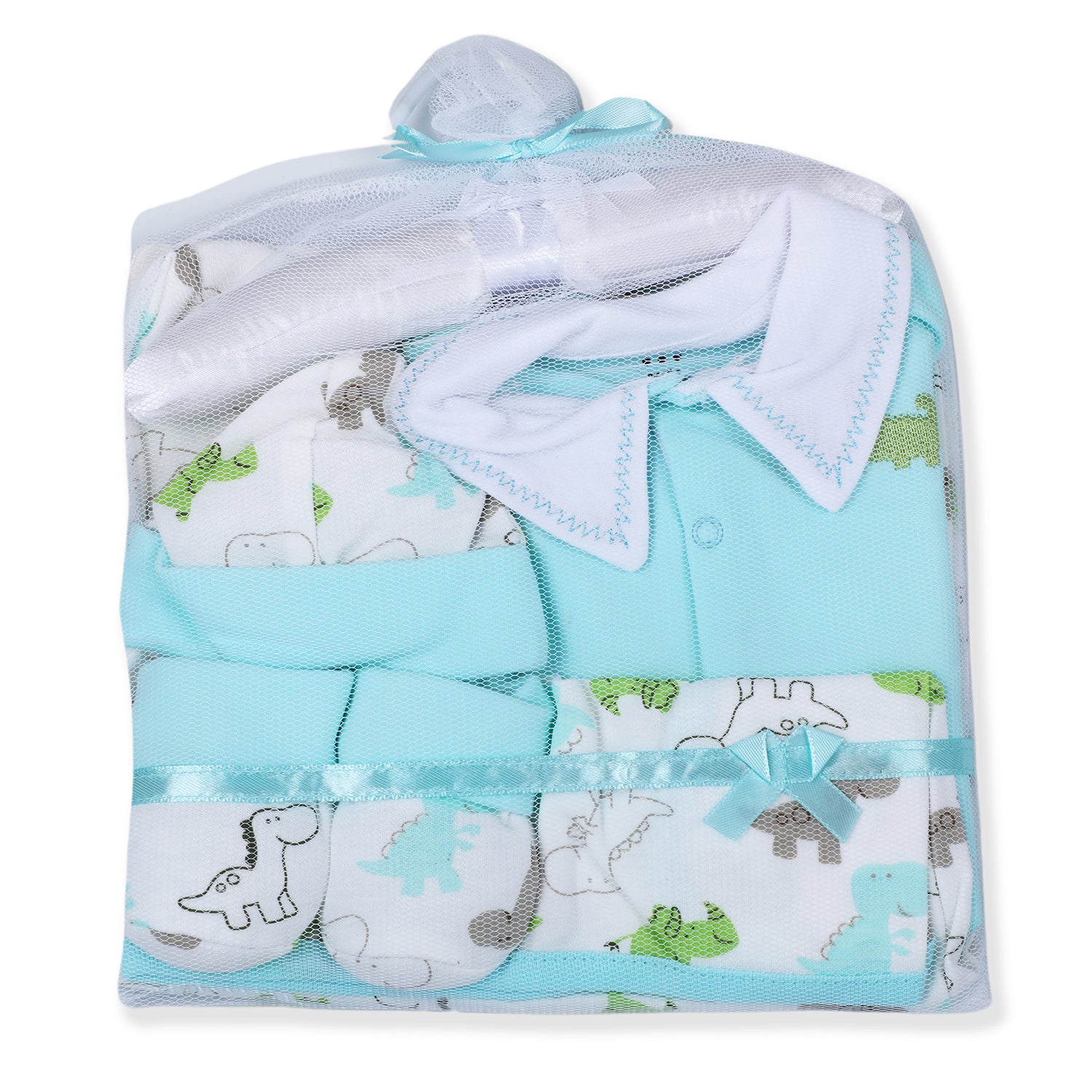 Baby Moo Crocodile Newborn Gift Set 4 Pcs - Turquoise