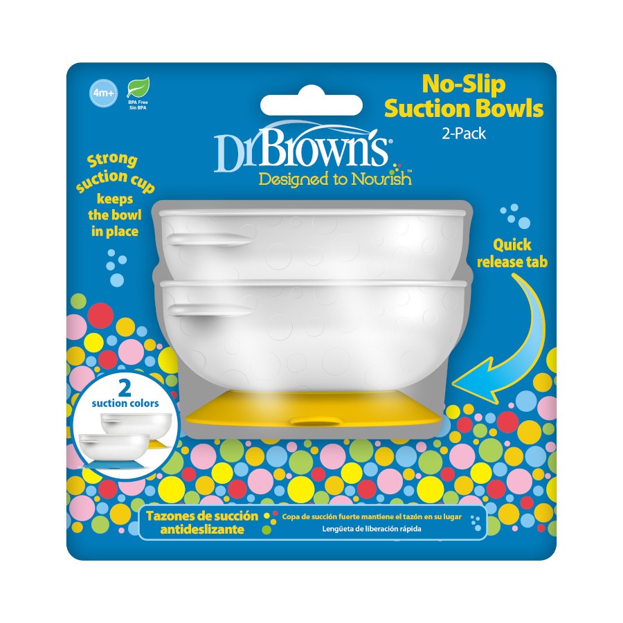 Dr. Brown's No-Slip Suction Bowls 2-Pack