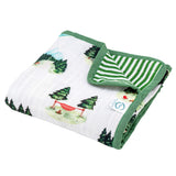 Theoni 100% Organic Muslin Reversible Snuggle Blankets-The Little Camper