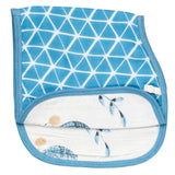Theoni Organic Muslin 3 Layers Burp Cloth / Bib(Set of 2) - Cappadocia Dreams- Blue