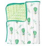 Theoni 100% Organic Cotton Reversible Quilts - Cappadocia Dreams - Green