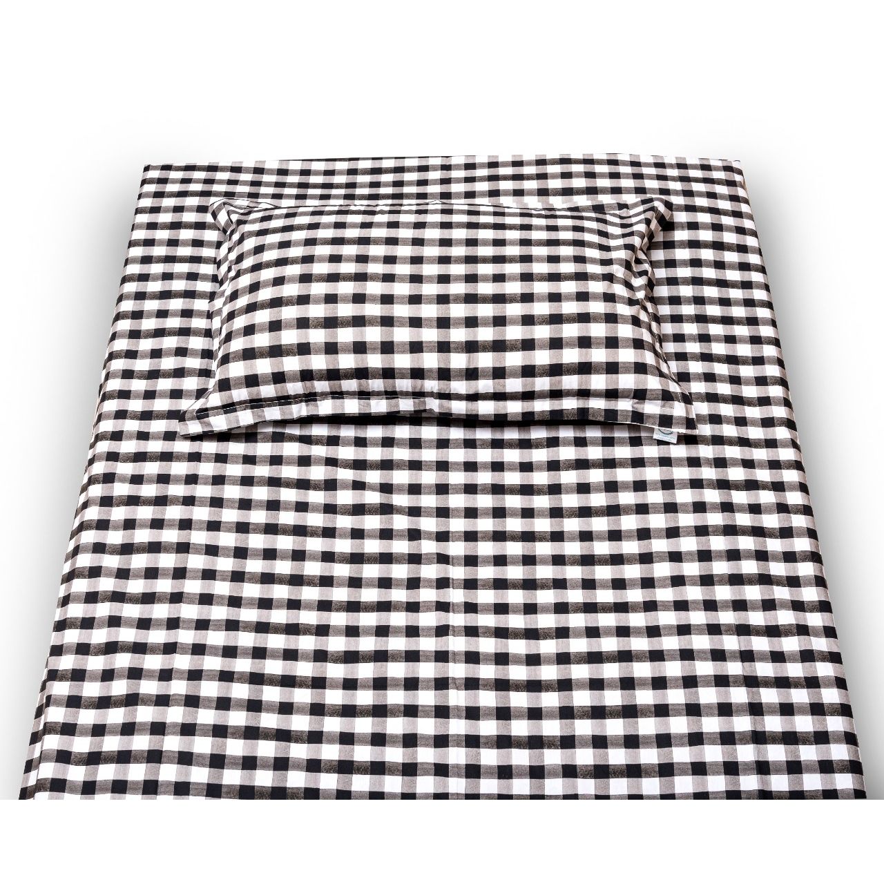 Theoni 100% Organic Cotton 220-Thread Counts Fitted Single Bedsheets - Watercolour Plaid