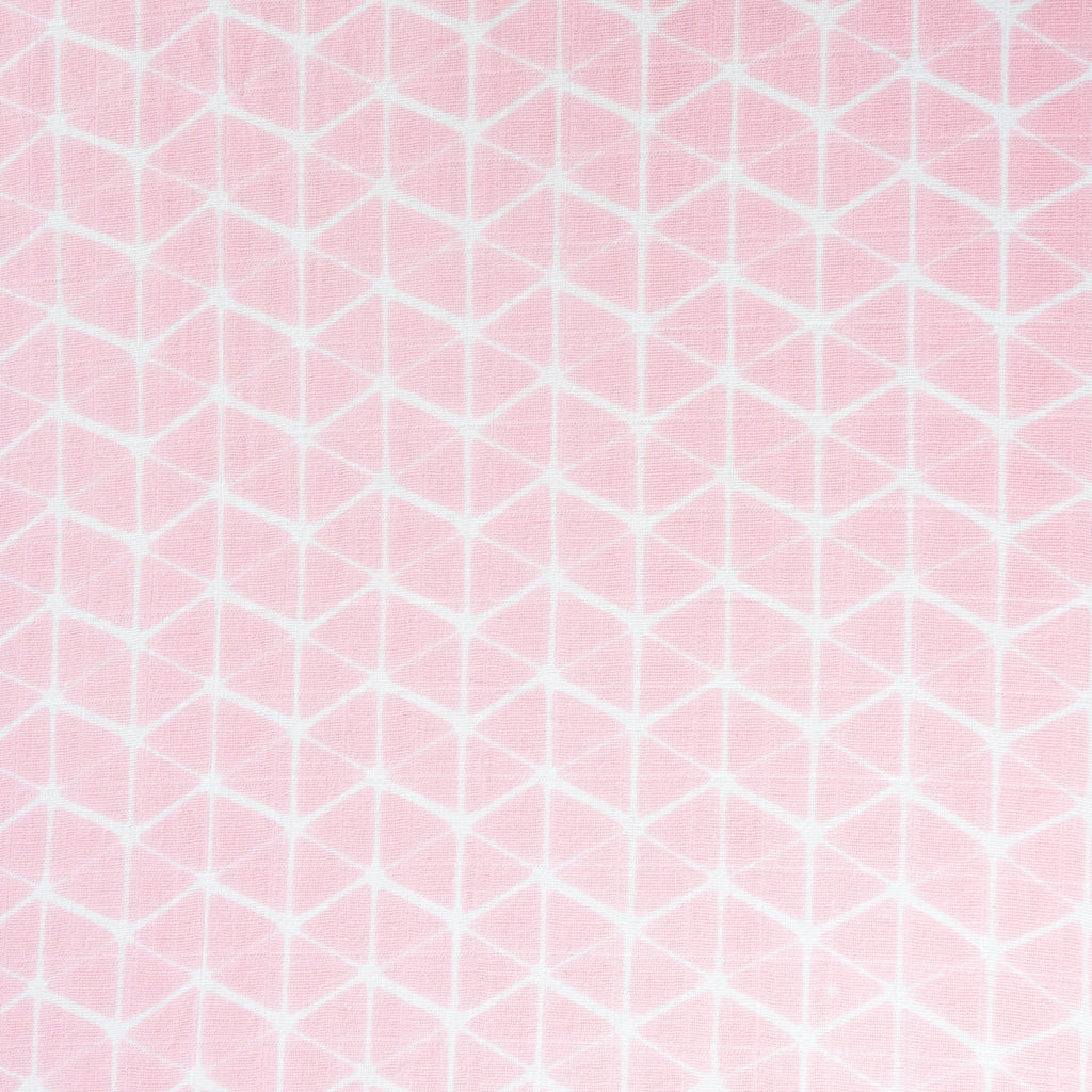 Theoni 100% Organic Cotton Fitted Crib Sheet-Azetec Pink