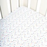 Theoni 100% Organic Cotton Fitted Crib Sheet-Confetti Triangle