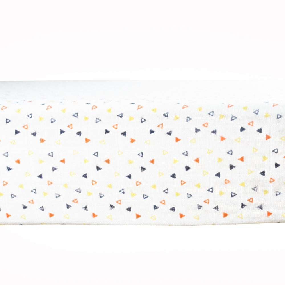 Theoni 100% Organic Cotton Fitted Crib Sheet-Confetti Triangle