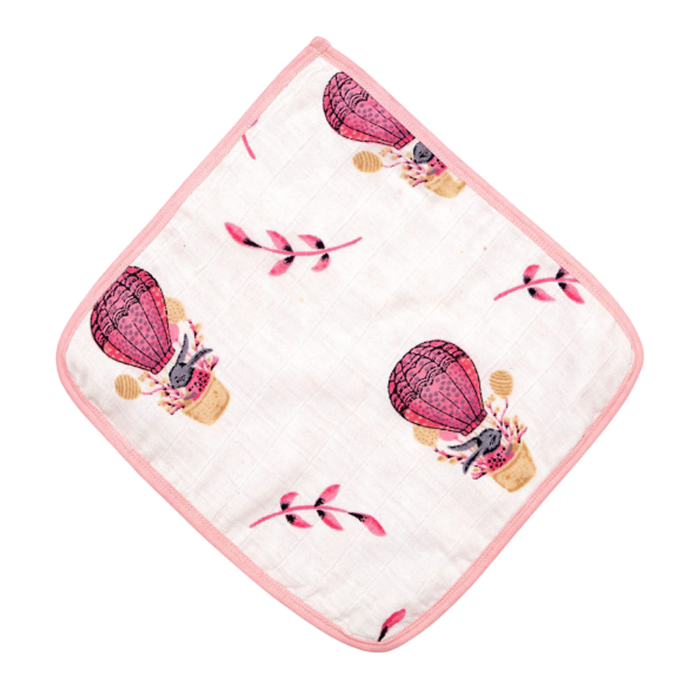 Theoni 100% Organic Cotton Muslin Washcloth(Set of 2) – Cappadocia Dreams Pink